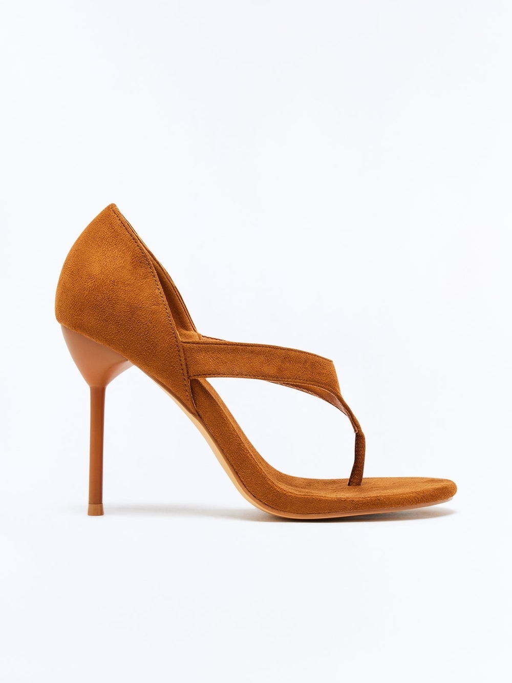 SOLD OUT Fashion Nova Devy Thong Stiletto Heels - Chestnut SZ10